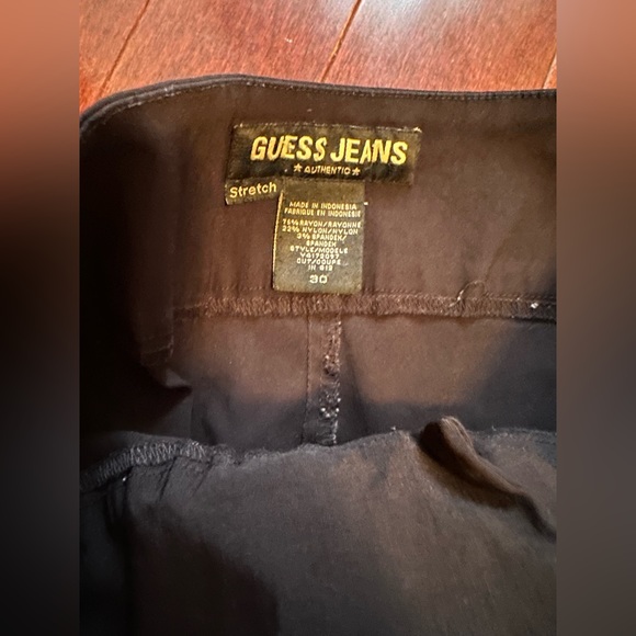Guess stretch ankle crop pants zipper details size 30 - Picture 4 of 7